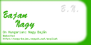 bajan nagy business card